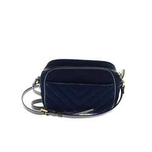J. Crew Navy Velvet Crossbody Bag